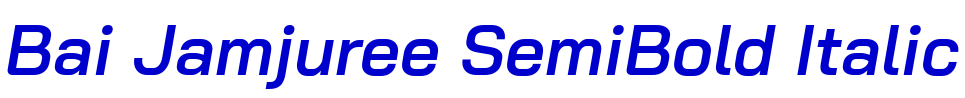 Bai Jamjuree SemiBold Italic шрифт